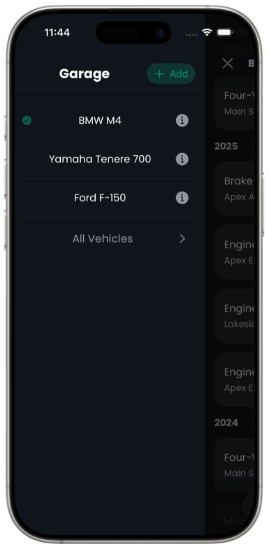 Service details and notes in ServiceLog
